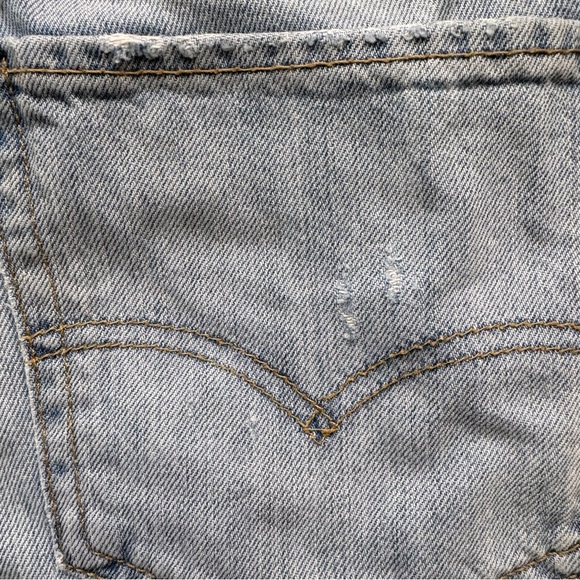 Levi's 511 Light Blue Denim Shorts frayed hem - 33 - Picture 13 of 16